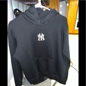 Custom made black hoodie, men's medium/American Legend Outfitters/baseball motif